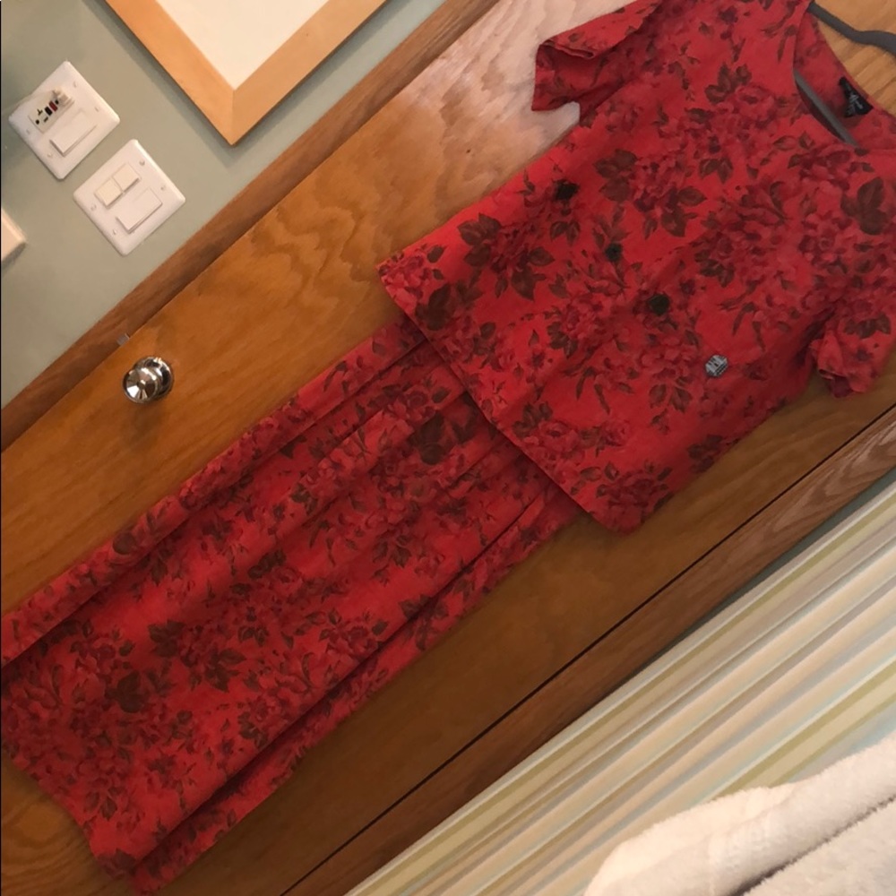 Adorable linen skirt and top Positive Attitude XL